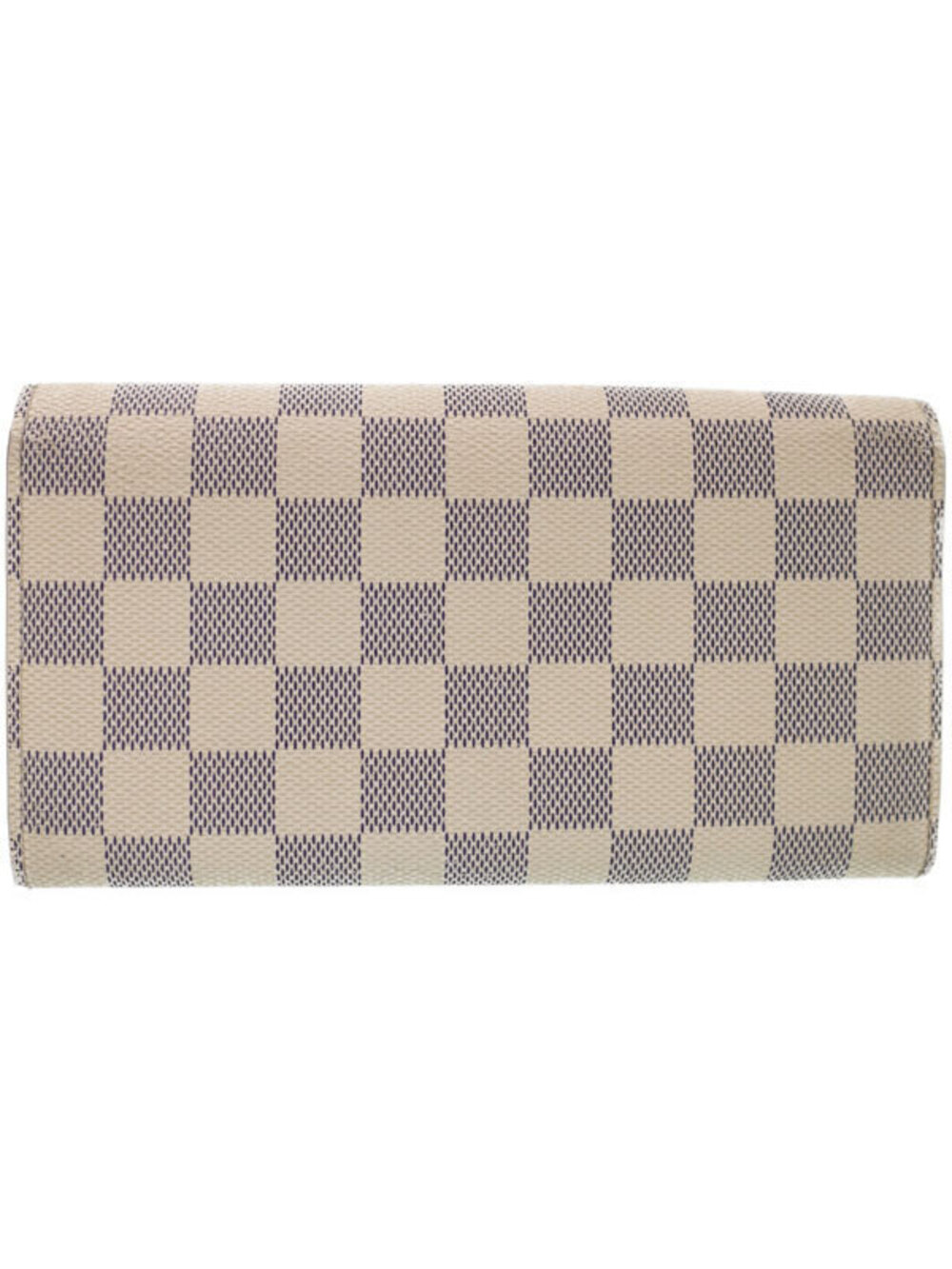 Louis Vuitton Wallet Damier Portefeuille Sarah White Bi fold Long Azur White